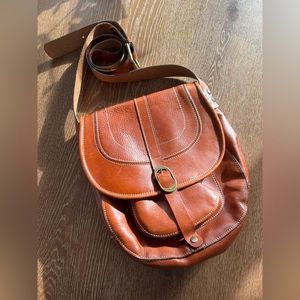 Patricia Nash genuine leather saddlebag